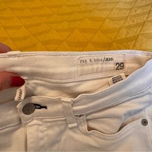 Rag & Bone White Skinny Jeans size 29
